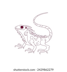 Lizard Reptile Animal Outline Illustration