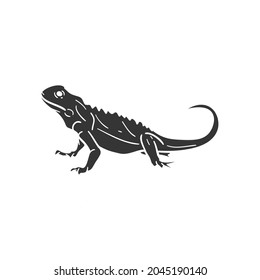 Lizard Reptile Icon Silhouette Illustration  Wild Animal Vector Graphic Pictogram Symbol Clip Art  Doodle Sketch Black Sign 
