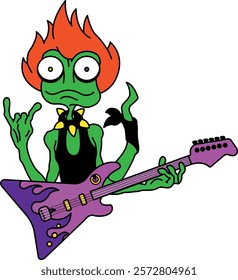 Lizard is a rocker guitarist