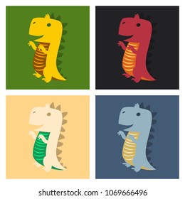 lizard scary toothy Monster. aggressive Dinosaur destroyer. Wicked big animal.