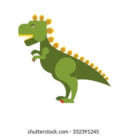 lizard scary toothy Monster. Green aggressive Dinosaur destroyer. Wicked big animal.