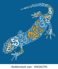lizard shape design vector illustration 