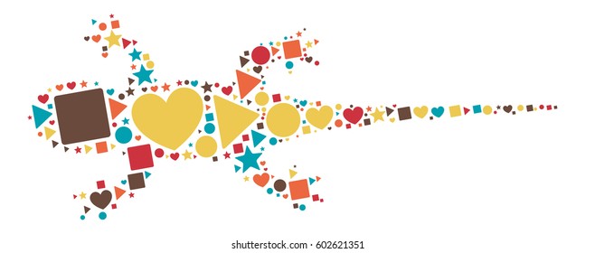 lizard shape design vector illustration 