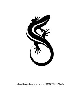 Lizard Silhouette High Resolution Logo Design