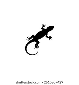 Lizard silhouette icon vector flat design.