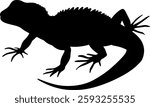 Lizard silhouette illustration vector design.