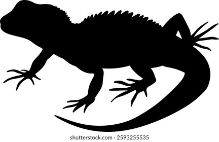 Lizard silhouette illustration vector design.