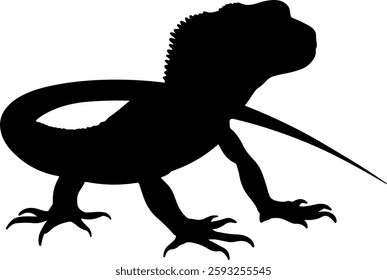 Lizard silhouette illustration vector design.