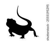 lizard silhouette isolated on white background. Lizard icon vector illustration design.