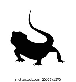 lizard silhouette isolated on white background. Lizard icon vector illustration design.