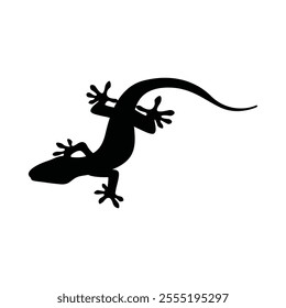 lizard silhouette isolated on white background. Lizard icon vector illustration design.