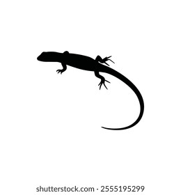 lizard silhouette isolated on white background. Lizard icon vector illustration design.