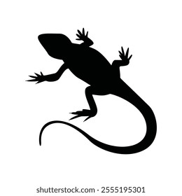 lizard silhouette isolated on white background. Lizard icon vector illustration design.