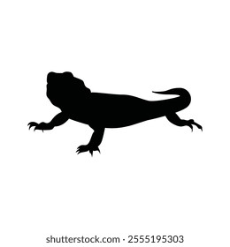 lizard silhouette isolated on white background. Lizard icon vector illustration design.