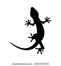 lizard silhouette isolated on white background. Lizard icon vector illustration design.