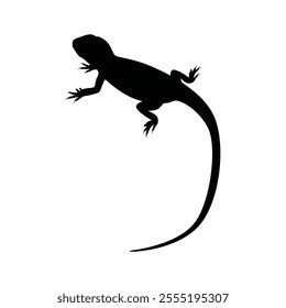 lizard silhouette isolated on white background. Lizard icon vector illustration design.