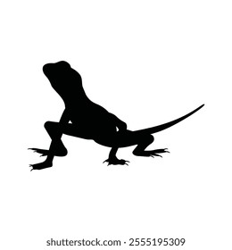 lizard silhouette isolated on white background. Lizard icon vector illustration design.