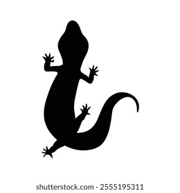 lizard silhouette isolated on white background. Lizard icon vector illustration design.