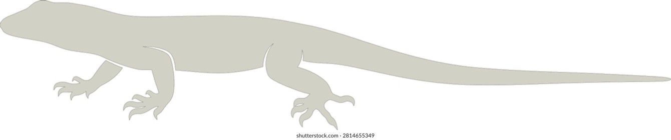 Lizard Silhouette - Reptile Vector Illustration