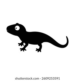 Lizard Silhouette vector art illustration


