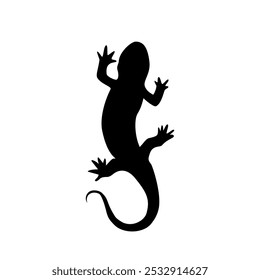 lizard silhouette vector design illustration