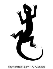 Lizard silhouette vector icon.