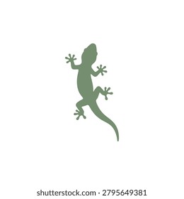 Lizard silhouette vector illustration perfect for nature themed projects educational graphics or wildlife branding