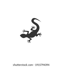 Lizard silhouette vector on a white background