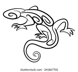 Lizard Tribal Tattoo