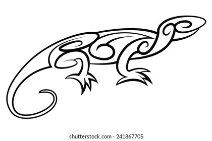 Lizard Tribal Tattoo