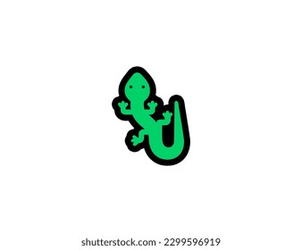 Icono de vector de lagarto. Ilustración de Lizard Emoji. Emoticono vectorial de Lizard aislado