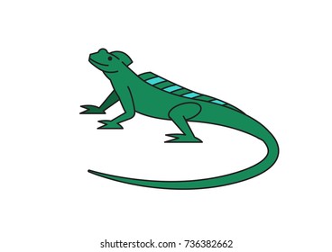 lizard vector icon logo