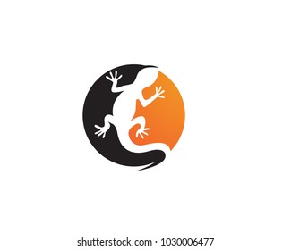 Lizard vector icon logo and symbols template