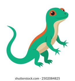 Lizard Vector Illustration - Cartoon Clipart and Line Art Design