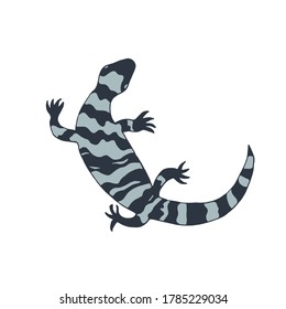 Ilustración vectorial de pizarra en tonos grises. Ilustración del monstruo Gile. Esbozo de material vectorial.