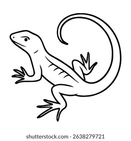 lizard vector realistic line icon on white background
Vector line icon animal, wildlife