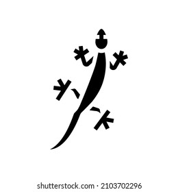 lizard wild animal glyph icon vector. lizard wild animal sign. isolated contour symbol black illustration