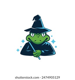 lizard wizard abstract logo modern style