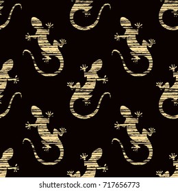 Lizards - Beige And Brown Grunge Pattern With Horizontal Shading