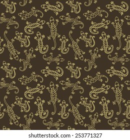 Lizards. Seamless Abstract background. Vector pattern.