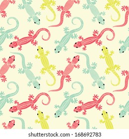 Lizards seamless pattern