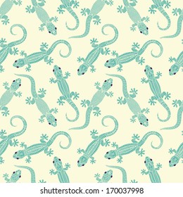 Lizards seamless pattern