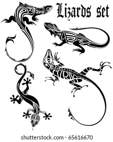 tribal lizard tattoos