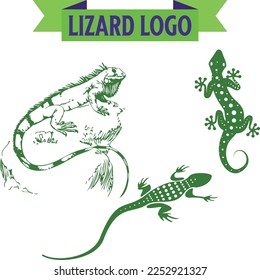 Vektorsymbole von Lizards.
Eine Reihe von grünen Silhouetten Eidechsen, Salamander, Leguana und andere Reptilien. Symbole für Logo, Tätowierung oder Zoo-Design. Vektorgrafiken einzeln auf Weiß.