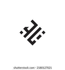 LJ abstract geometric concept logo in high quality professional design that will be best for street style