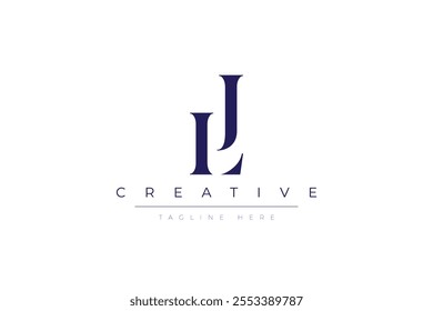 LJ abstract minimalist letters Logo Monogram. It is a minimalist logo, this logo is made by combining two letters