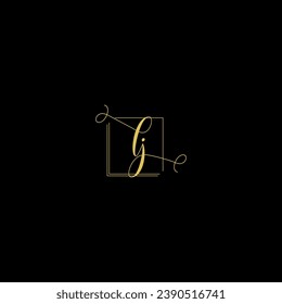 LJ creative modern letters logo design template