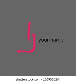 Logo manuscrito de Lj para identidad