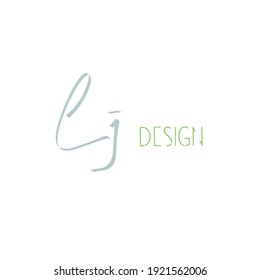 Logotipo inicial de escritura a mano para identidad