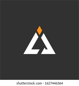 LJ initial letter logo design template vector.